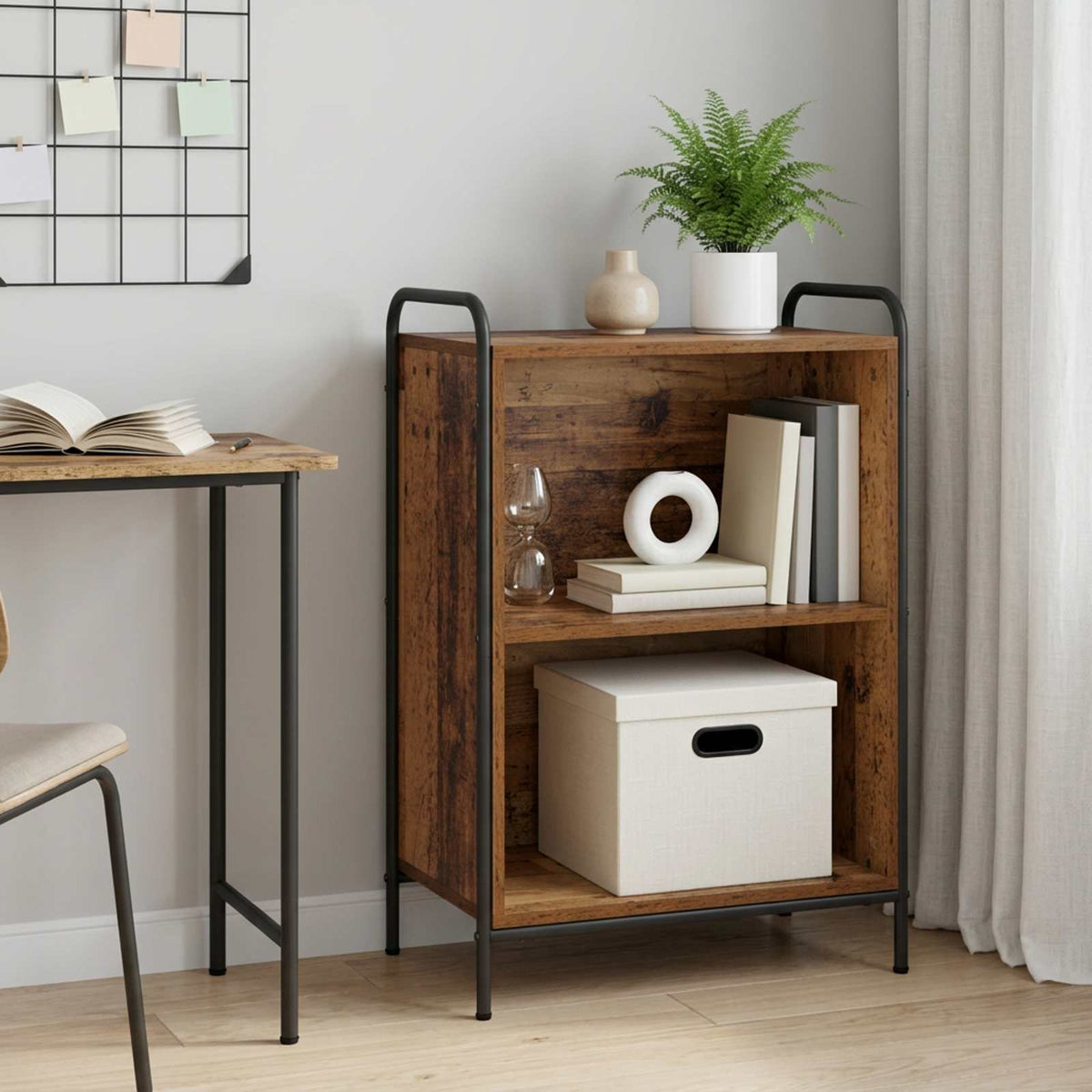 Book Cabinet 55.5 x 33 x 80 cm Engineered Wood Old Wood