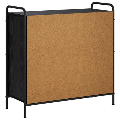Book Cabinet 80 x 33 x 80 cm Engineered Wood Black Oak