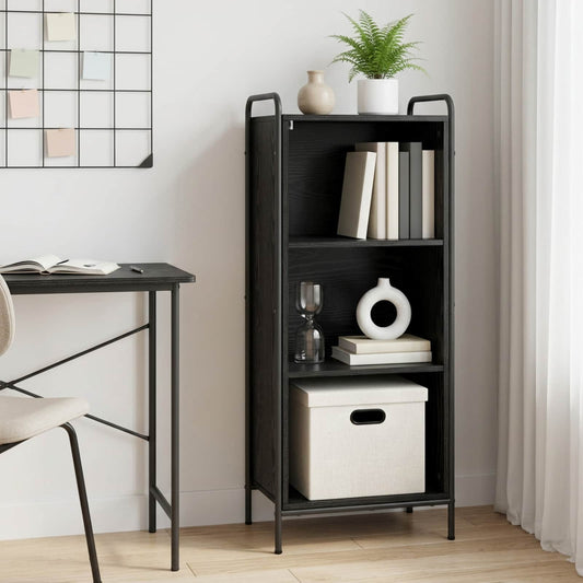 Book Cabinet 43 x 33 x 111 cm Engineered Wood Black Oak