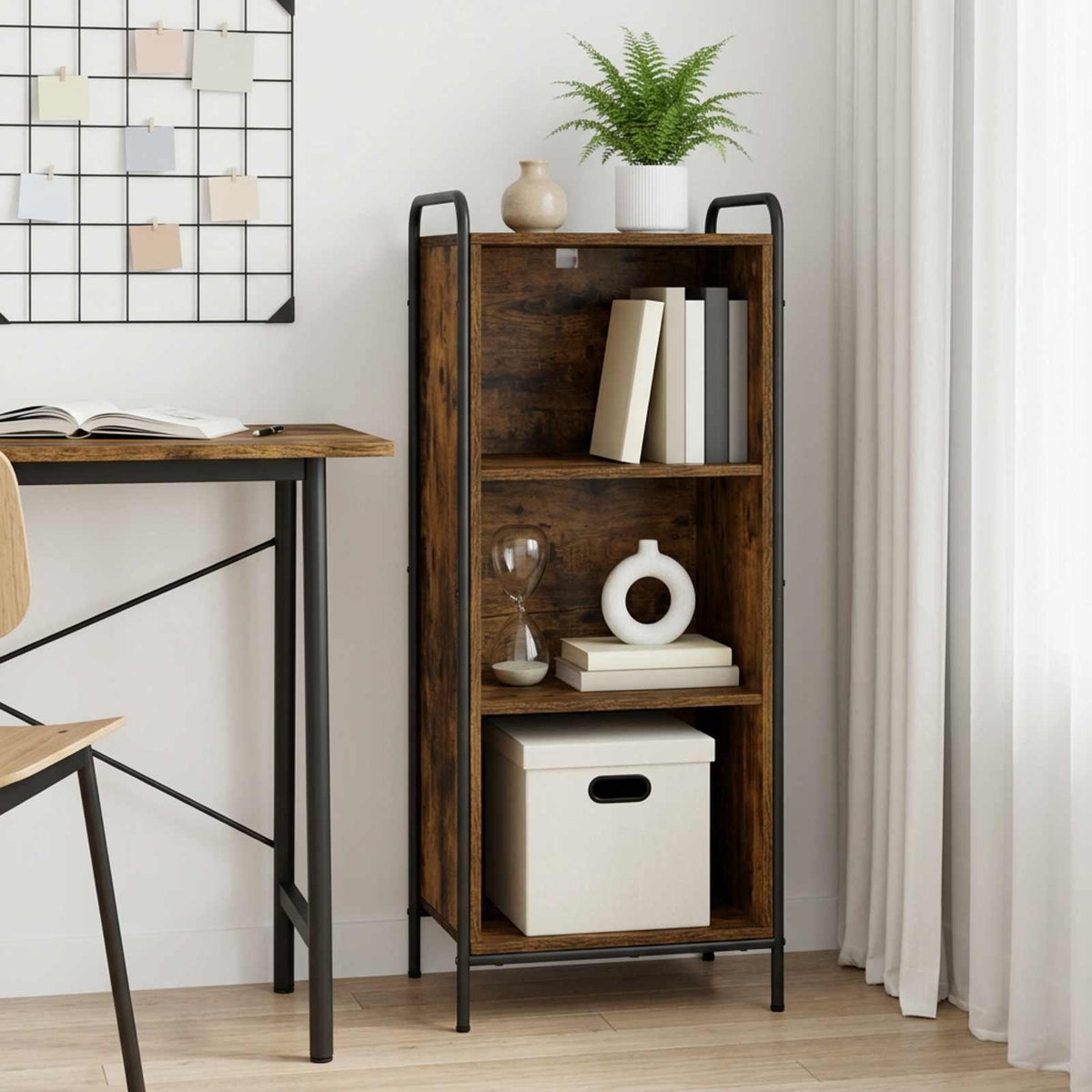 Book Cabinet 43 x 33 x 111 cm Engineered Wood Smoked Oak