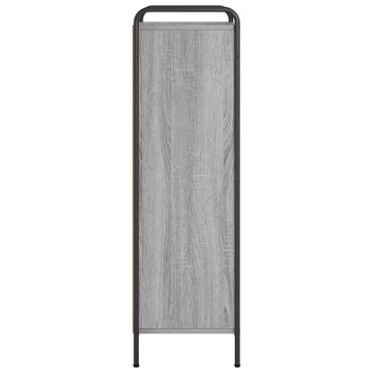 Book Cabinet 55.5 x 33 x 111 cm Engineered Wood Grey Sonoma