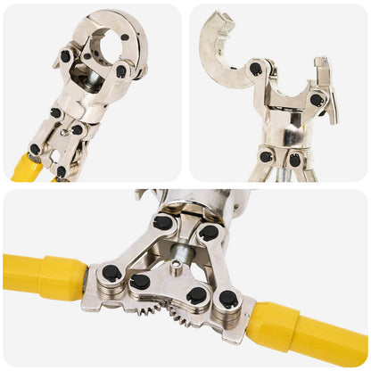 Hydraulic Pipe Crimping Tool 2 pcs Yellow Steel