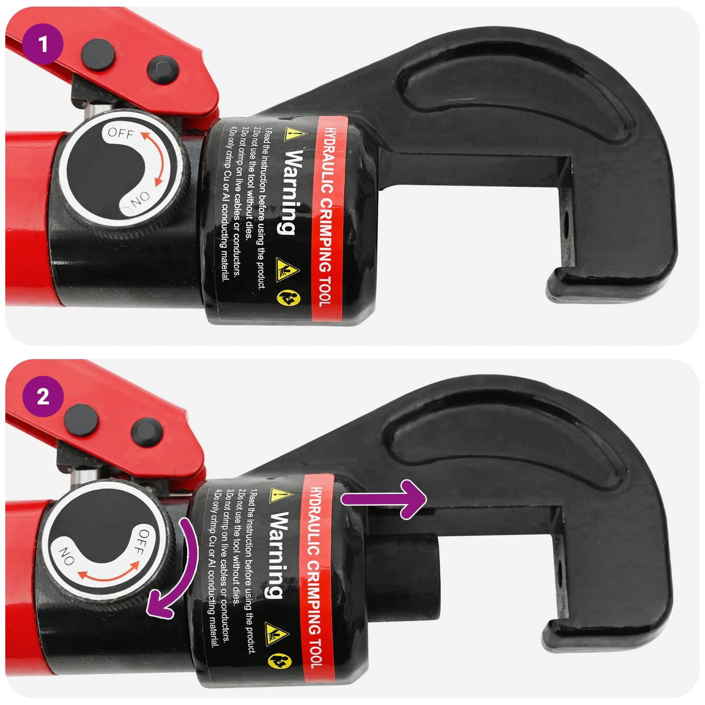 Hydraulic Cable Crimping Tool 50 kN 4-70 mm² Steel
