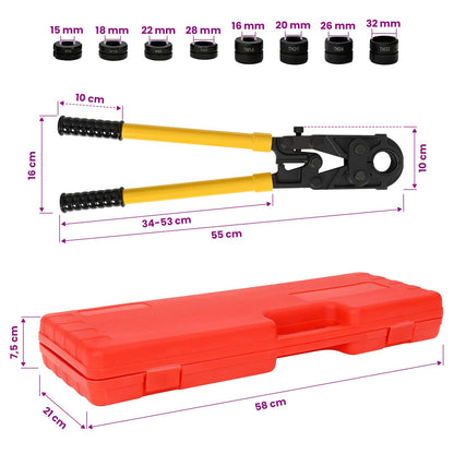 Hydraulic Pipe Crimping Tool 30 kN TH16-32 mm V15-28 mm Steel