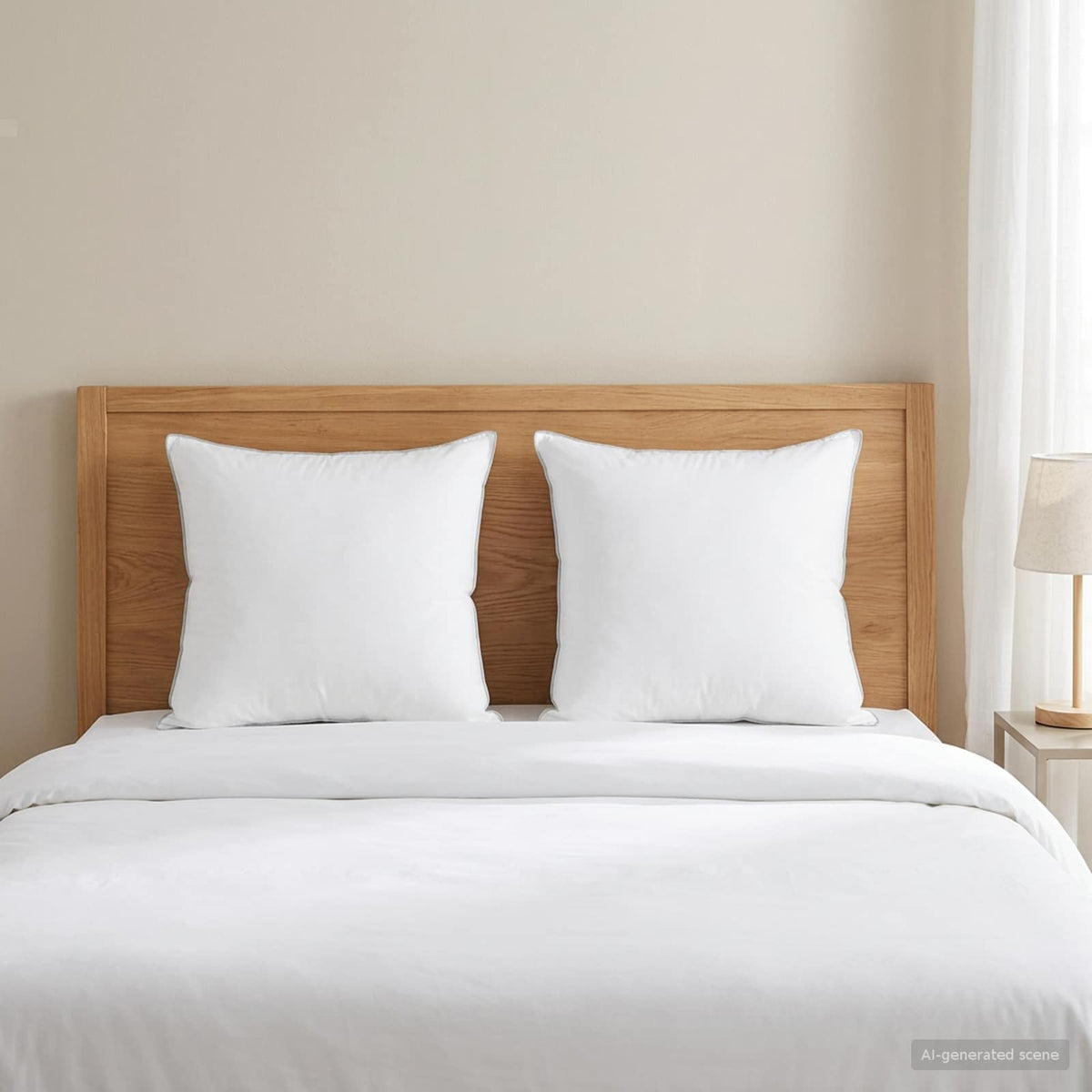Pillow 2 pcs 65 x 65 cm Australian Wool White