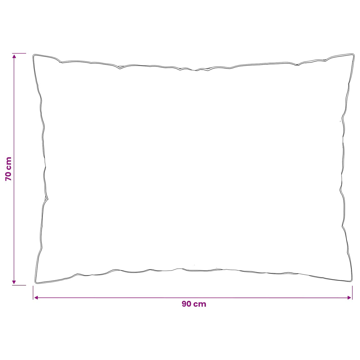 Pillow 2 pcs 70 x 90 cm Australian Wool White