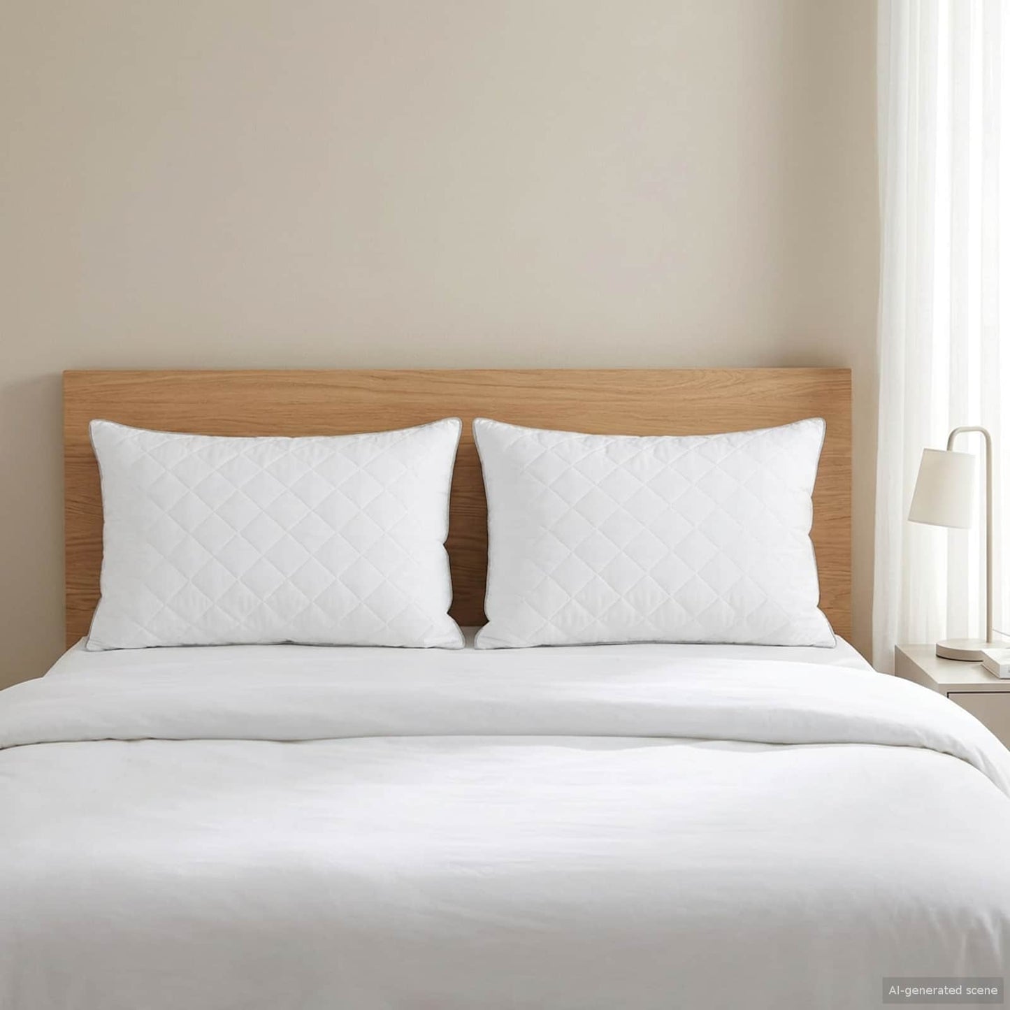 Pillow FULDA 2 pcs 30 x 50 cm 100% Goose Down & Feather White