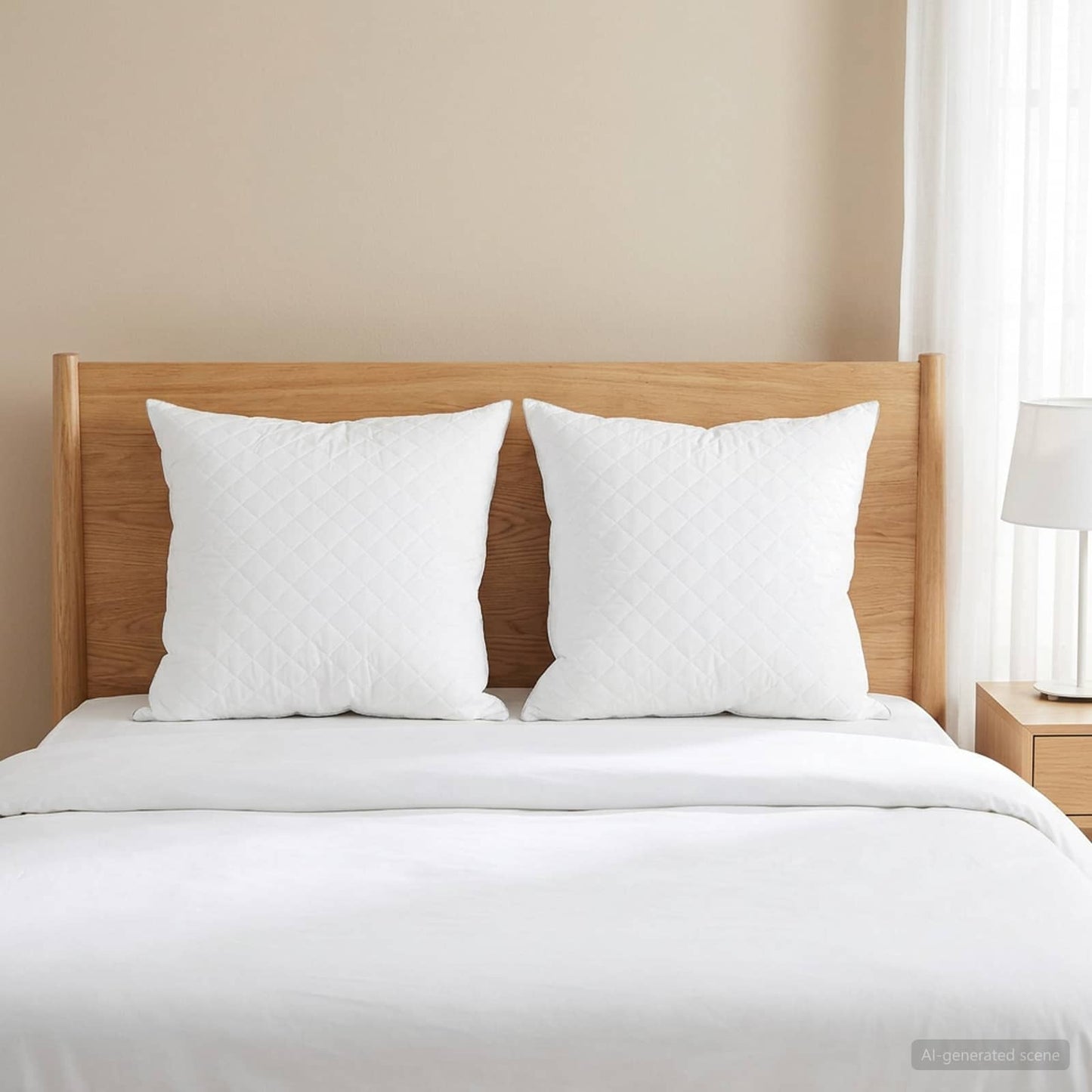 Pillow FULDA 2 pcs 50 x 50 cm 100% Goose Down & Feather White