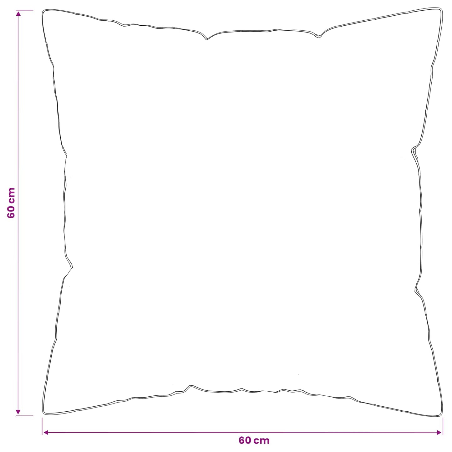 Pillow FULDA 2 pcs 60 x 60 cm 100% Goose Down & Feather White