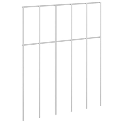 Garden Fence Panel 24 pcs Galvanised Steel Silver