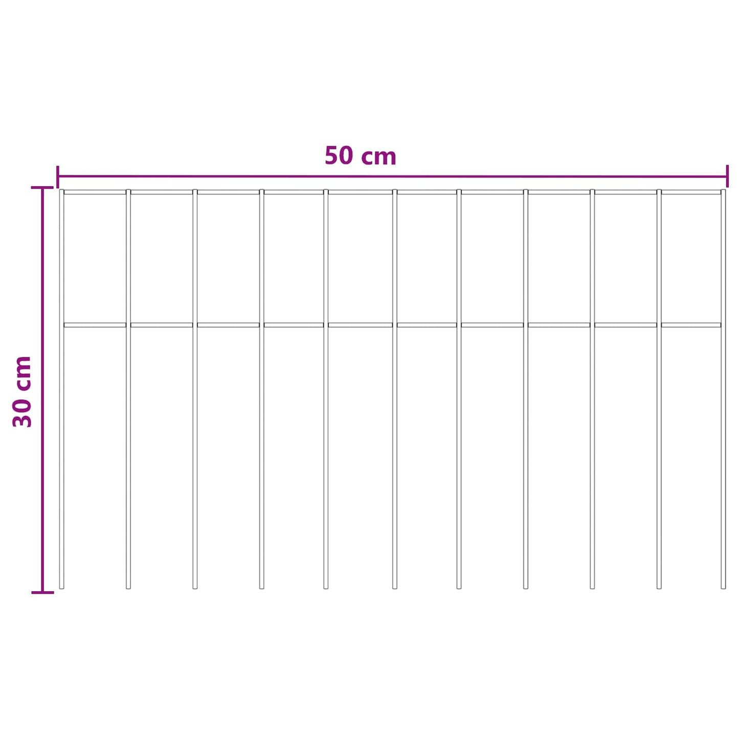 Garden Fence Panel 12 pcs Galvanised Steel Silver