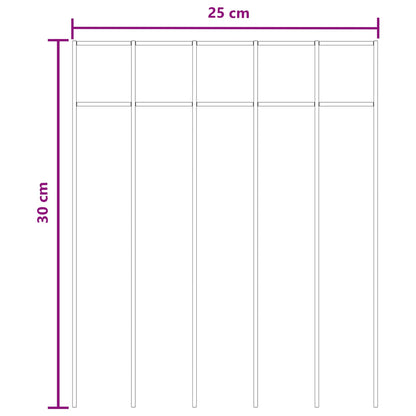 Garden Fence Panel 12 pcs Galvanised Steel Silver