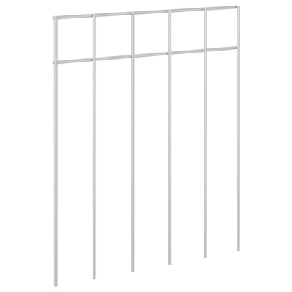 Garden Fence Panel 24 pcs Galvanised Steel Silver