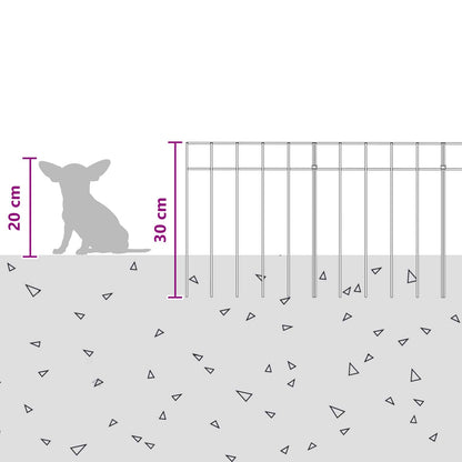 Garden Fence Panel 24 pcs Galvanised Steel Silver