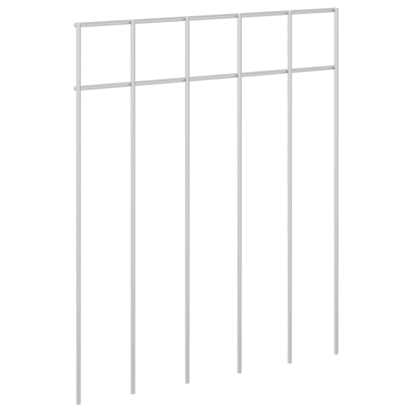 Garden Fence Panel 48 pcs Galvanised Steel Silver