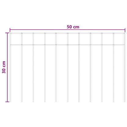 Garden Fence Panel 24 pcs Galvanised Steel Silver