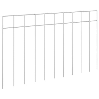 Garden Fence Panel 48 pcs Galvanised Steel Silver