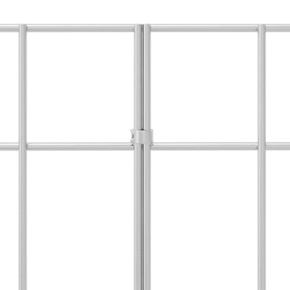 Garden Fence Panel 48 pcs Galvanised Steel Silver