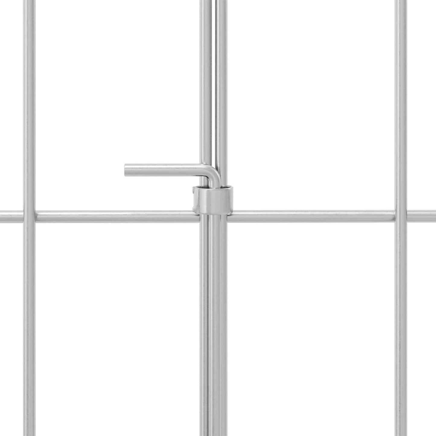 Garden Fence with Stakes 24 pcs 55 x 30 cm Mesh Silver