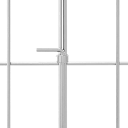 Garden Fence with Stakes 48 pcs 35 x 50 cm Mesh Silver
