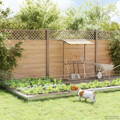 Garden Fence with Stakes 12 pcs 115 x 50 cm Mesh Silver
