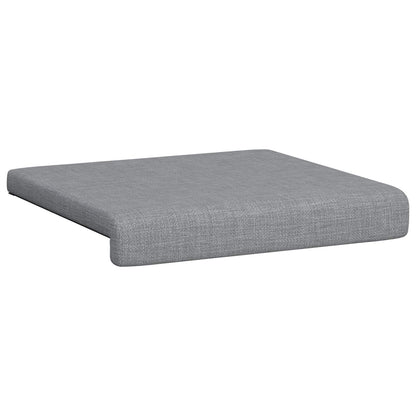Bench Cushion 2 pcs Fabric Light Grey Depth 35 cm