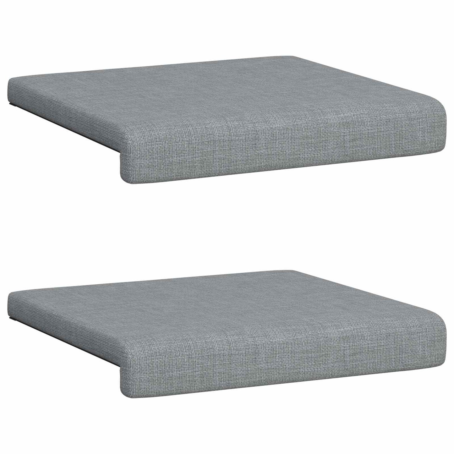 Bench Cushion 2 pcs Fabric Light Grey Depth 35 cm