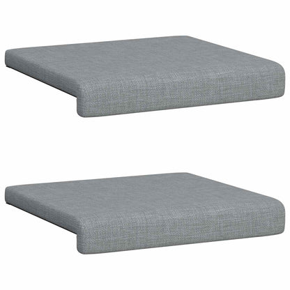 Bench Cushion 2 pcs Fabric Light Grey Depth 35 cm