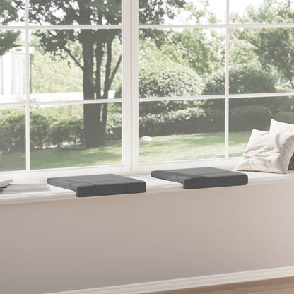 Bench Cushion 2 pcs Fabric Dark Grey Depth 35 cm