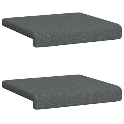 Bench Cushion 2 pcs Fabric Dark Grey Depth 35 cm