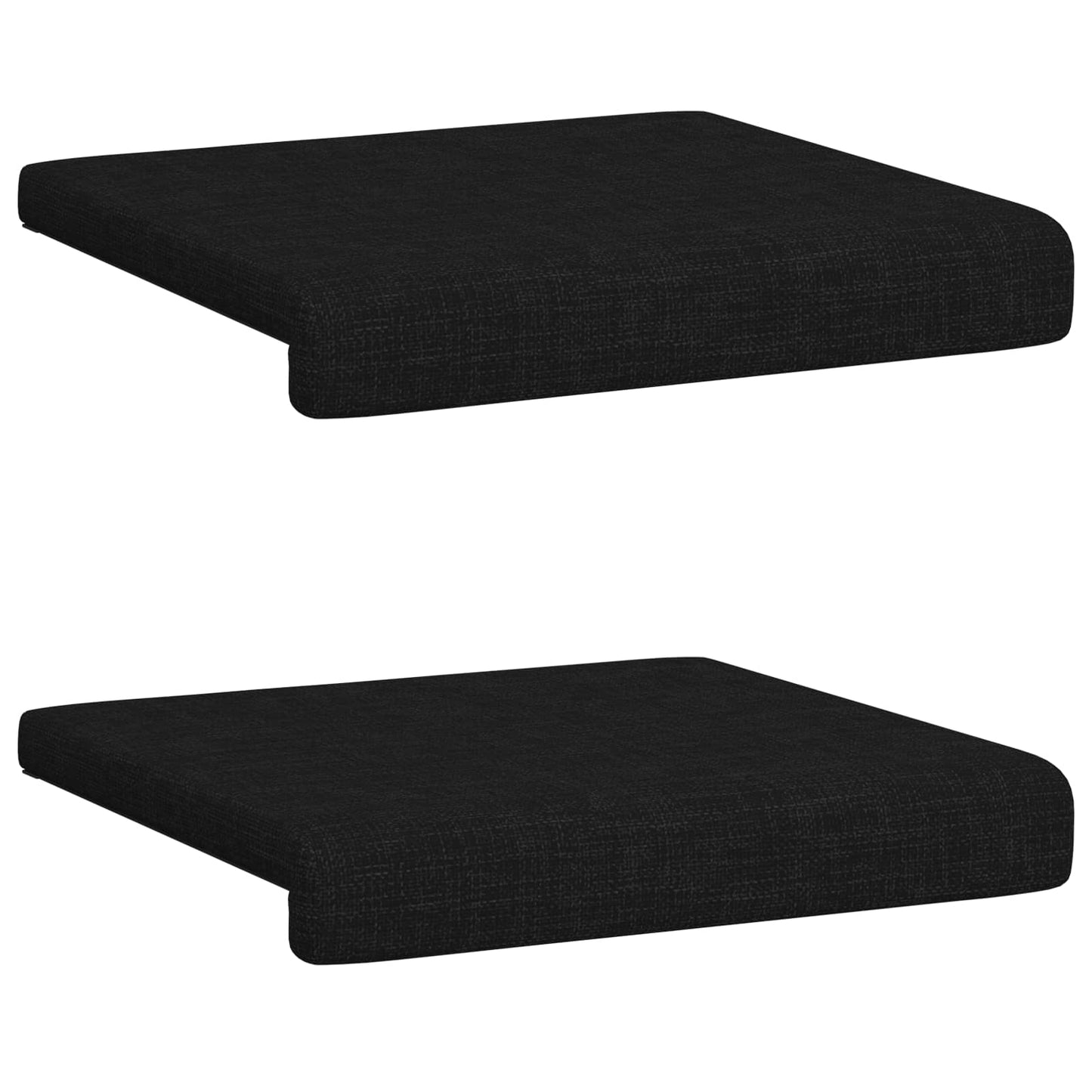 Bench Cushion 2 pcs Fabric Black Depth 35 cm