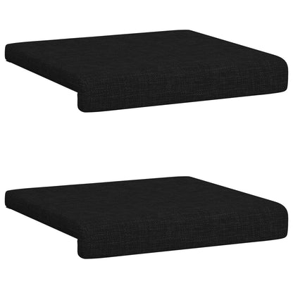 Bench Cushion 2 pcs Fabric Black Depth 35 cm