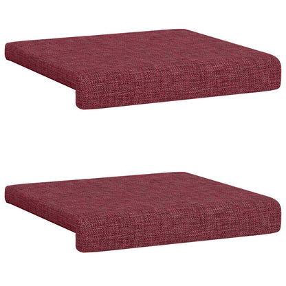 Bench Cushion 2 pcs Fabric Wine Red Depth 35 cm
