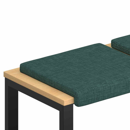 Bench Cushion 2 pcs Fabric Dark Green Depth 35 cm