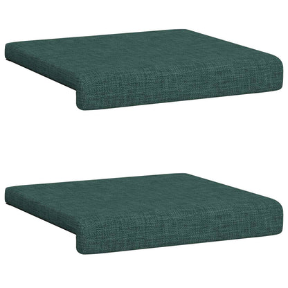 Bench Cushion 2 pcs Fabric Dark Green Depth 35 cm
