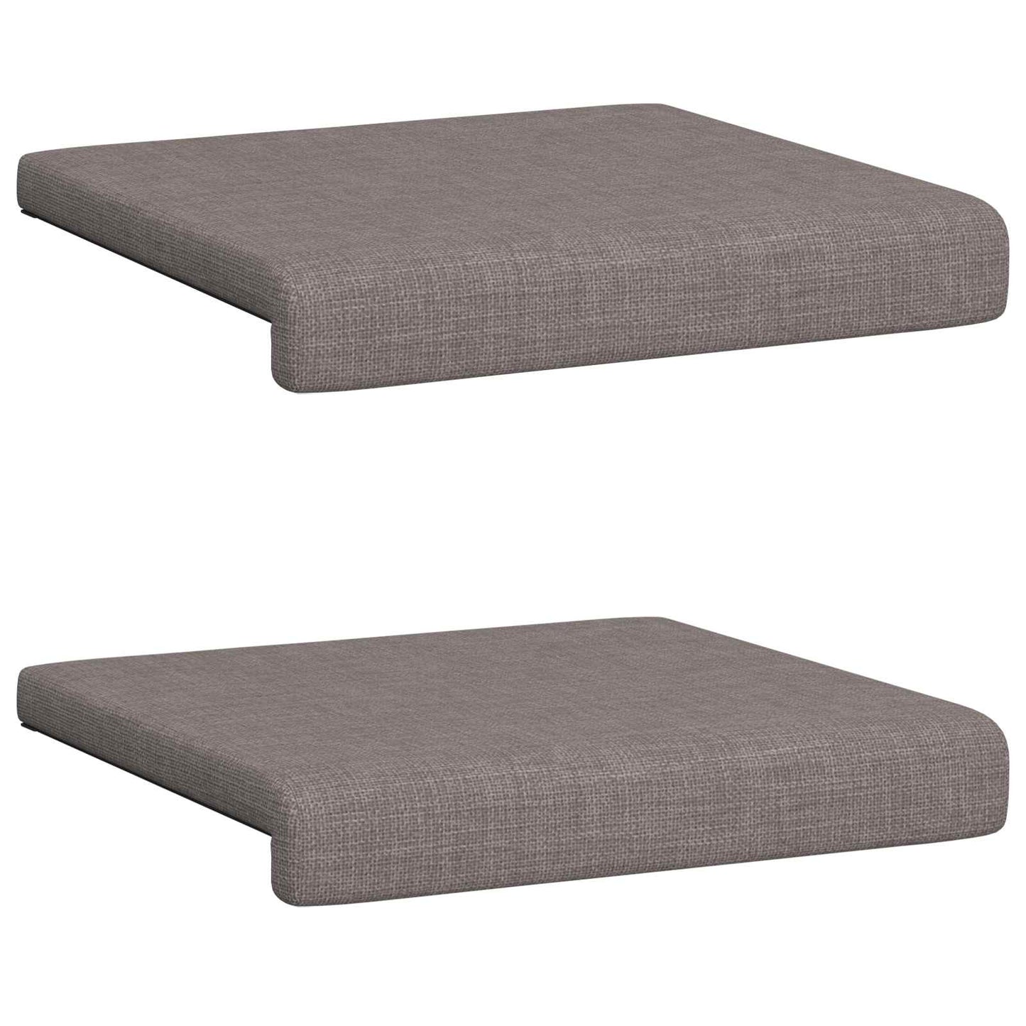 Bench Cushion 2 pcs Fabric Taupe Depth 35 cm