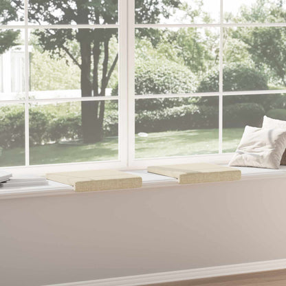 Bench Cushion 2 pcs Fabric Cream Depth 35 cm