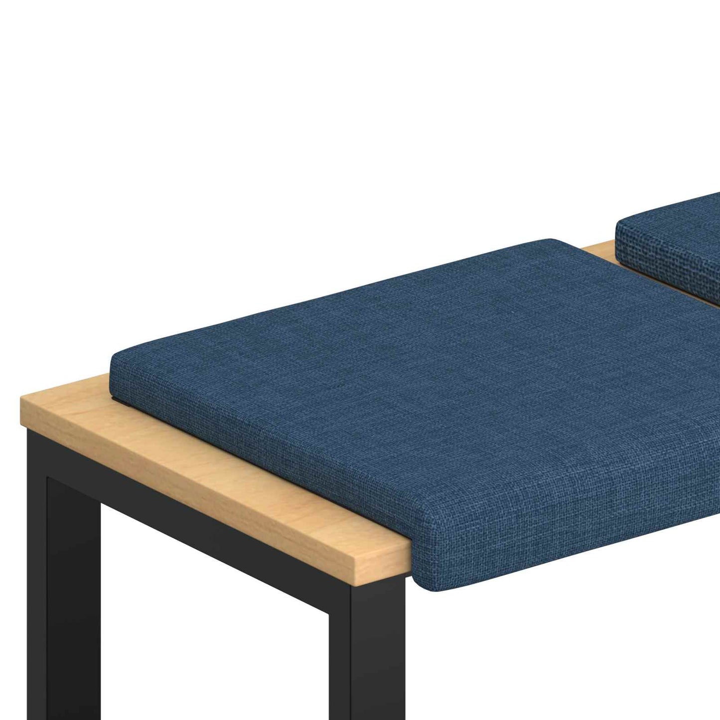 Bench Cushion 2 pcs Fabric Blue Depth 35 cm