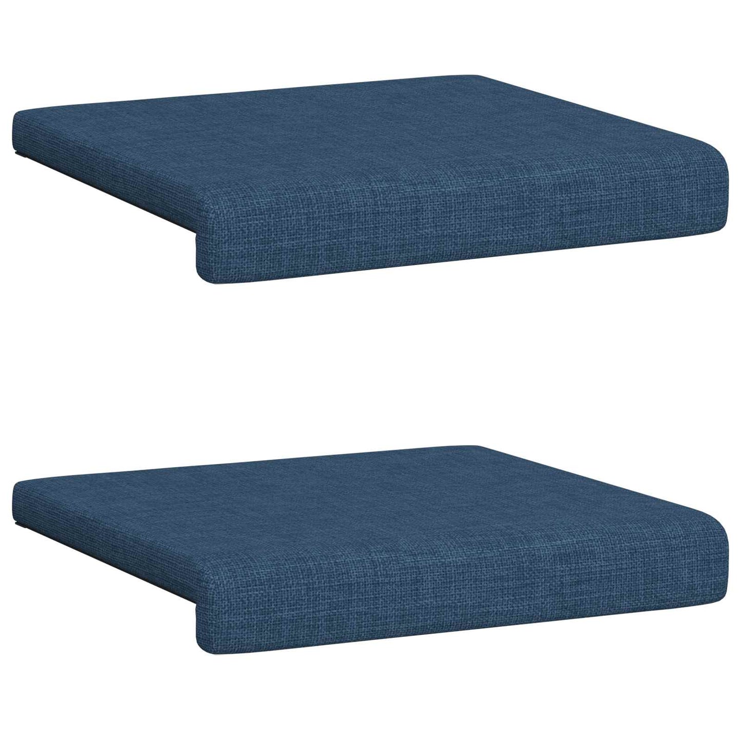 Bench Cushion 2 pcs Fabric Blue Depth 35 cm