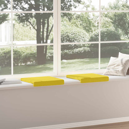 Bench Cushion 2 pcs Fabric Light Yellow Depth 35 cm