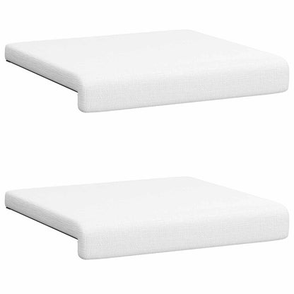Bench Cushion 2 pcs Fabric White Depth 35 cm