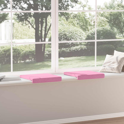 Bench Cushion 2 pcs Fabric Pink Depth 35 cm