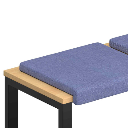 Bench Cushion 2 pcs Fabric Jeans Blue Depth 35 cm