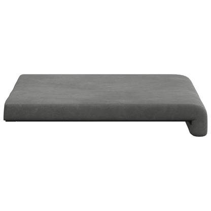 Bench Cushion 2 pcs Velvet Dark Grey Depth 35 cm