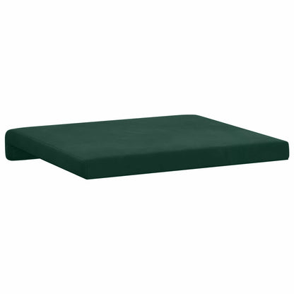 Bench Cushion 2 pcs Velvet Dark Green Depth 35 cm