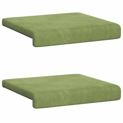 Bench Cushion 2 pcs Velvet Light Green Depth 35 cm
