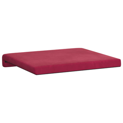 Bench Cushion 2 pcs Velvet Wine Red Depth 35 cm