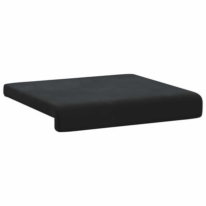 Bench Cushion 2 pcs Velvet Black Depth 35 cm