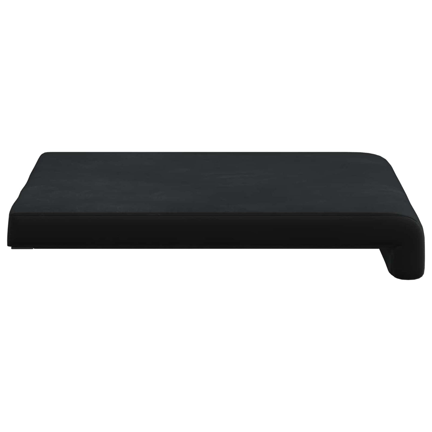 Bench Cushion 2 pcs Velvet Black Depth 35 cm