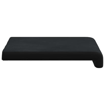 Bench Cushion 2 pcs Velvet Black Depth 35 cm